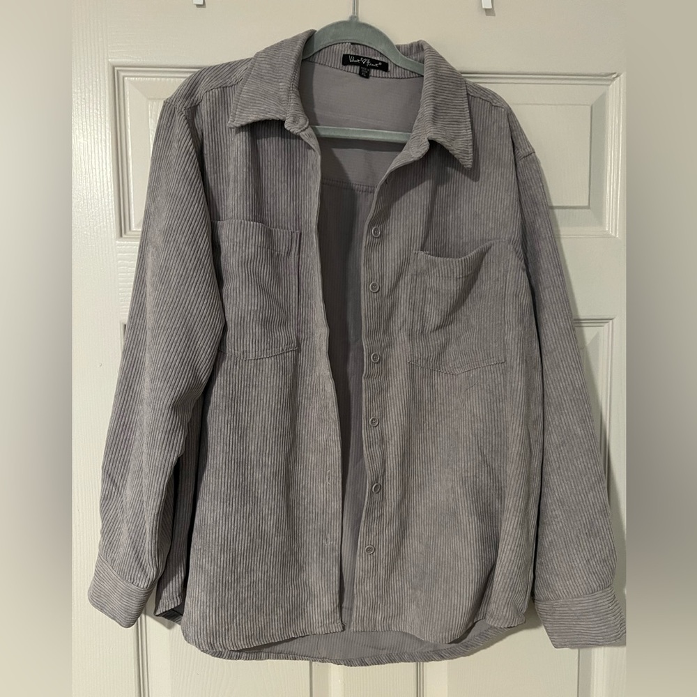 Purple/gray jacket